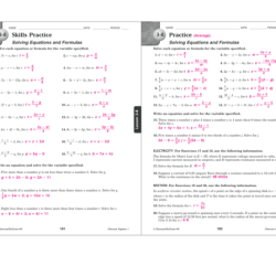 Answer key for algebra 1 glencoe