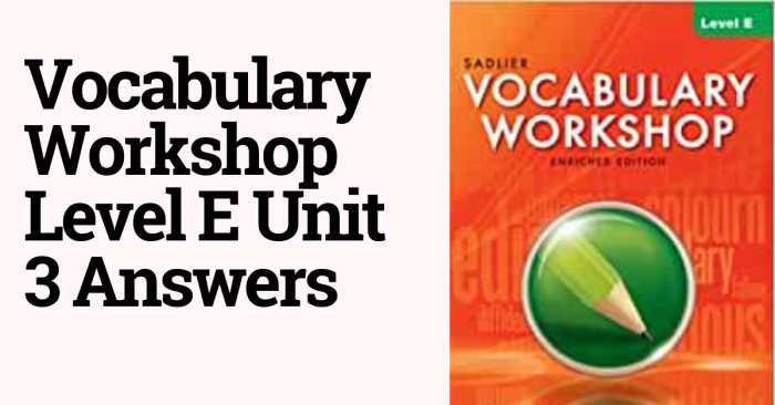 Vocabulary workshop level e answers