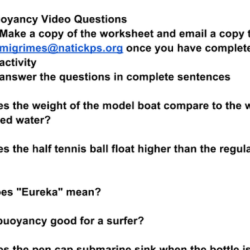 Bill nye buoyancy video worksheet answers