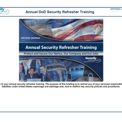 Dod annual security awareness refresher training pre-test answers