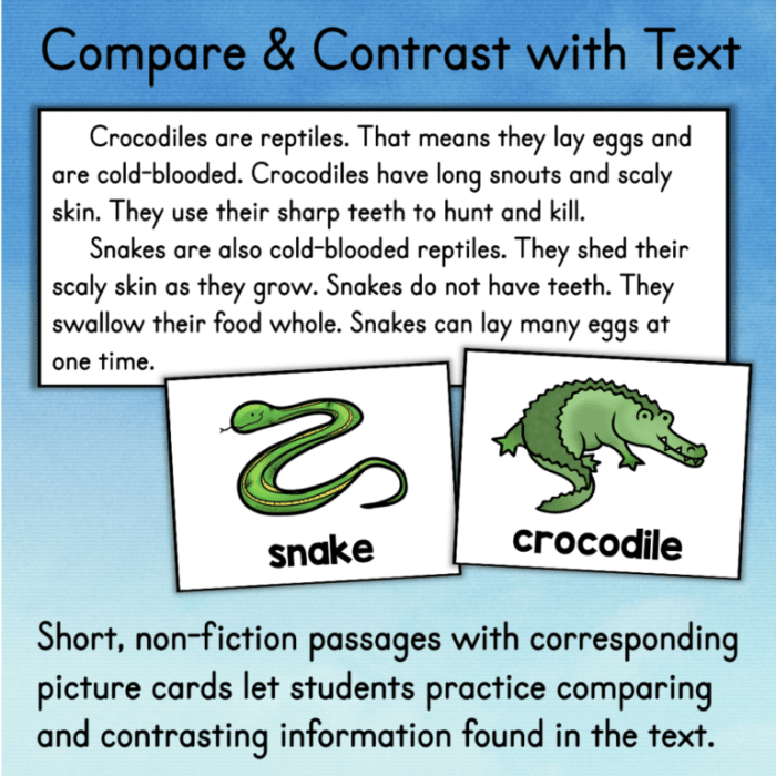 Compare and contrast nonfiction passages